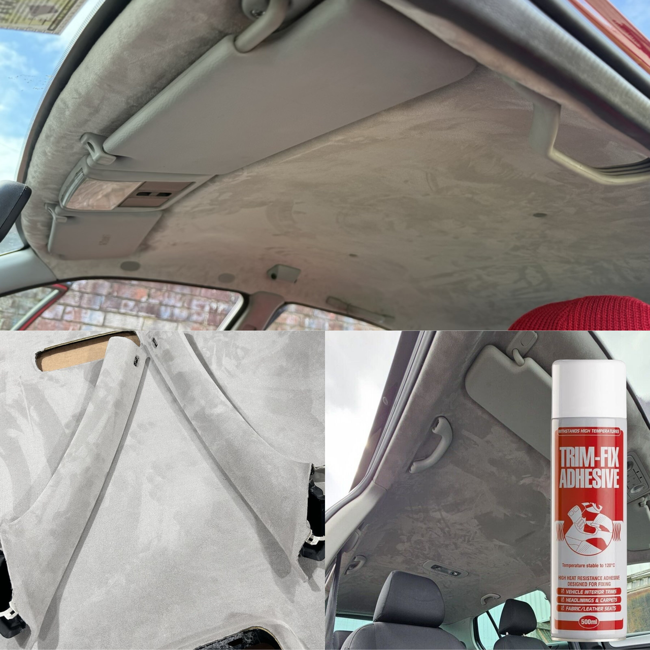 Anthrazit – Dachhimmel, Stretch-Spandex-Wildleder: Auto-Dachhimmel, Innenverkleidung