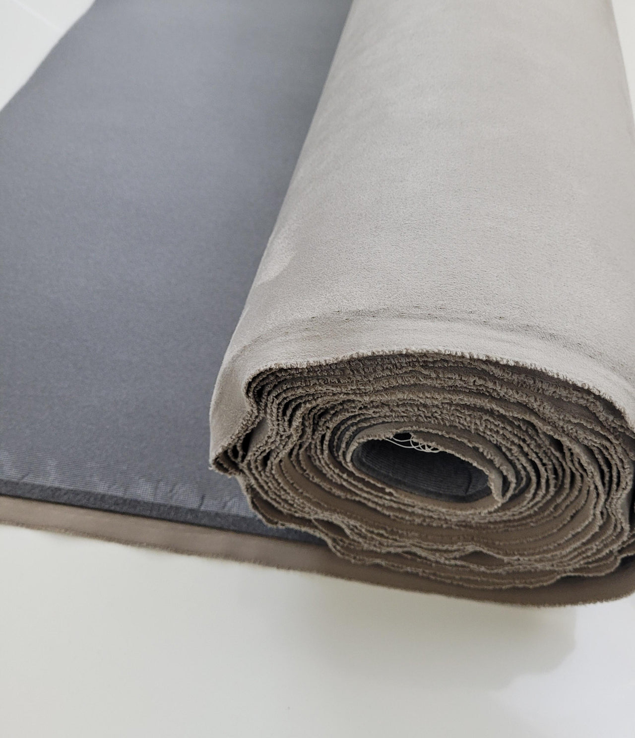 Silver Headlining 3mm Foam/Scrim Backed Stretch Spandex Suede