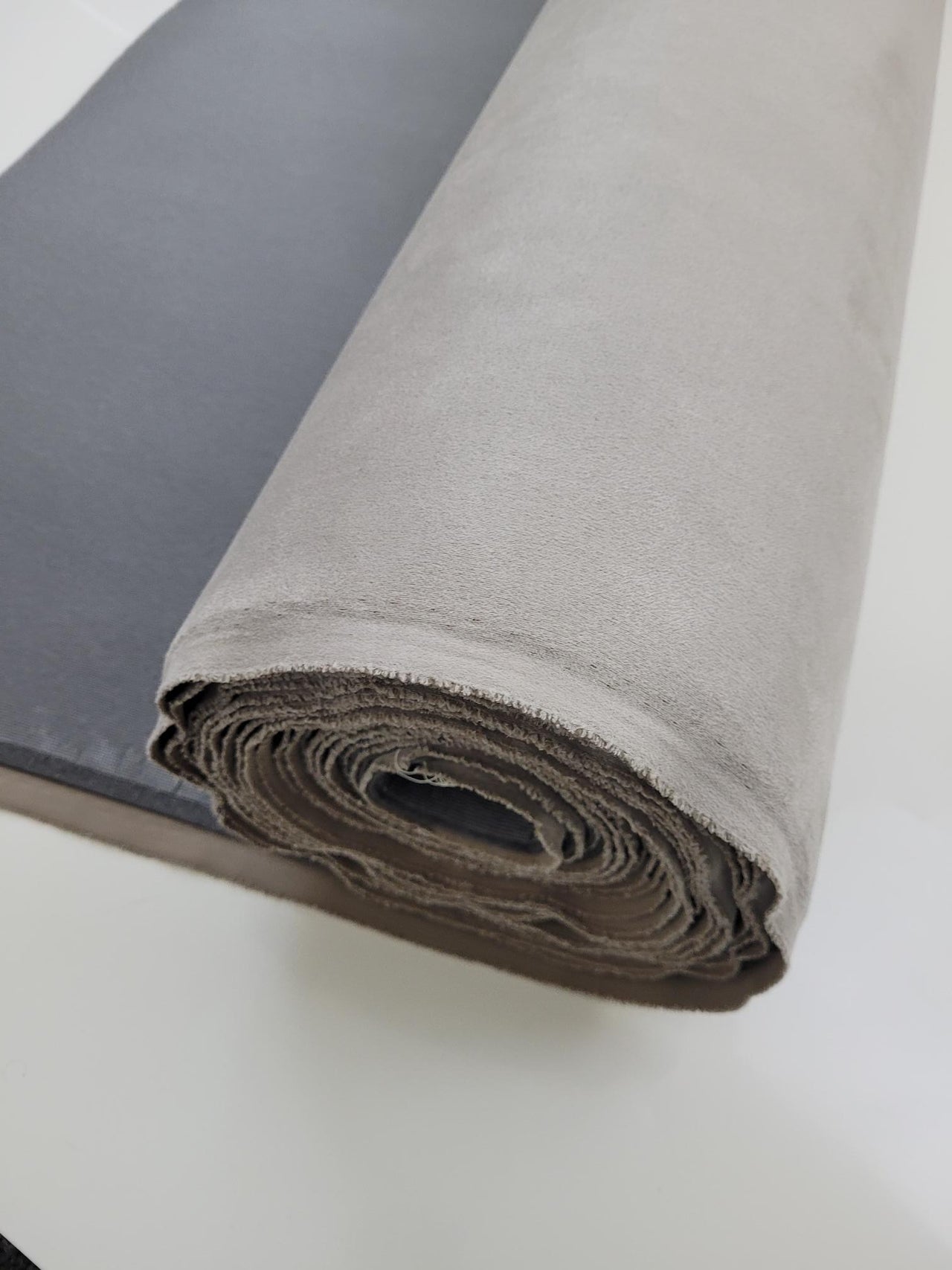 Silver Headlining 3mm Foam/Scrim Backed Stretch Spandex Suede