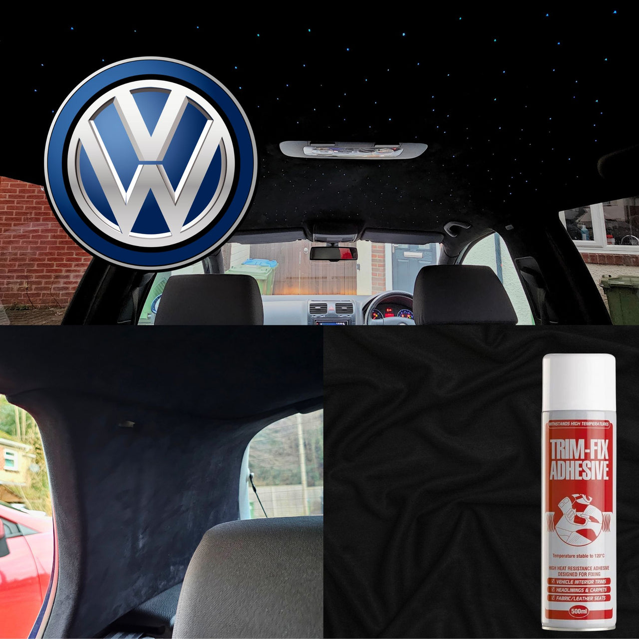 Anthrazit – Dachhimmel, Stretch-Spandex-Wildleder: Auto-Dachhimmel, Innenverkleidung