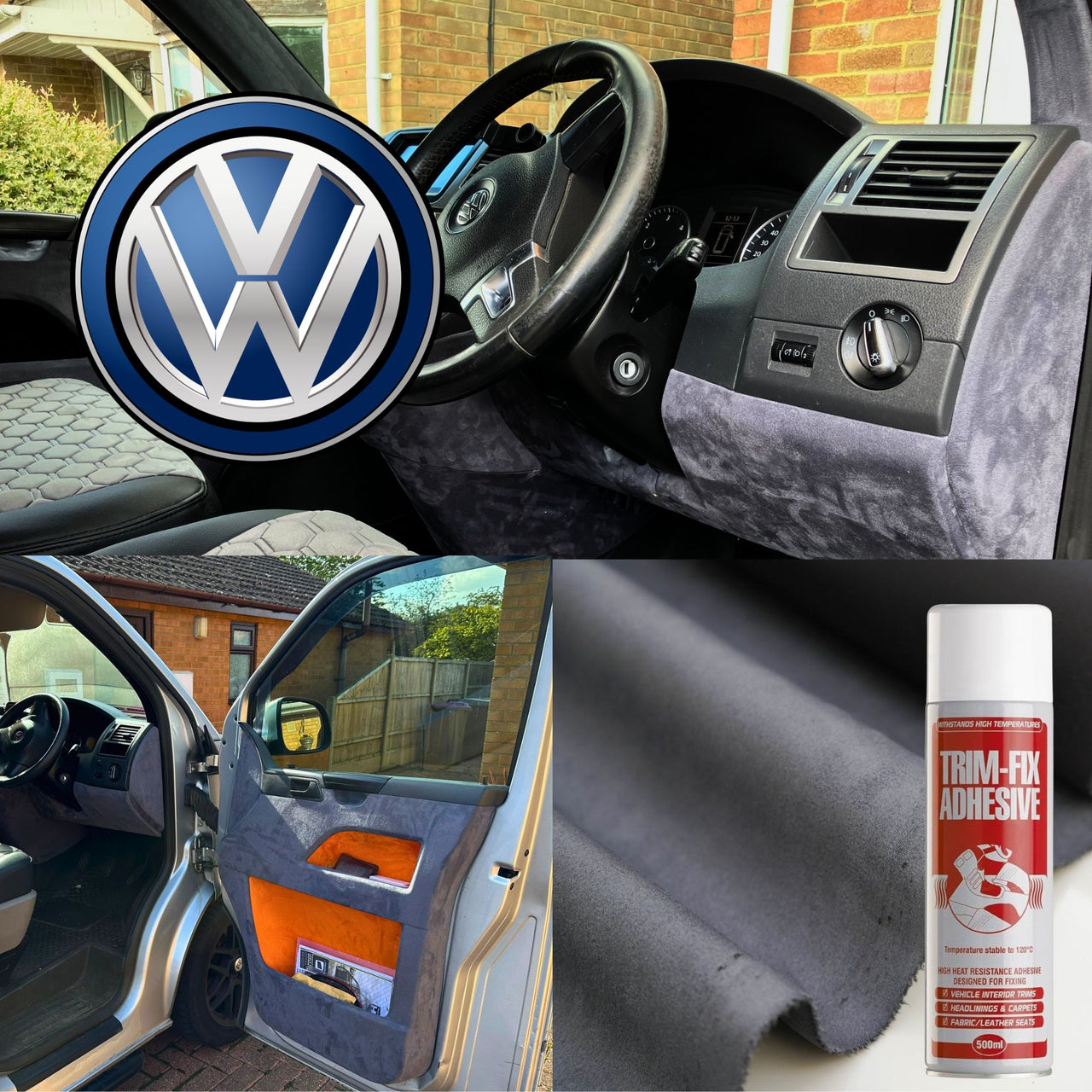 Anthrazit – Dachhimmel, Stretch-Spandex-Wildleder: Auto-Dachhimmel, Innenverkleidung